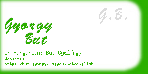 gyorgy but business card